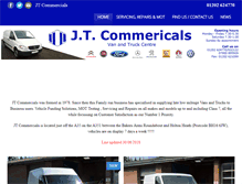 Tablet Screenshot of jtcommercials.co.uk